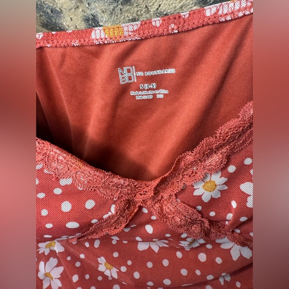 No Boundaries Red Floral Women’s Size Small Summer Dress - Picture 5 of 5